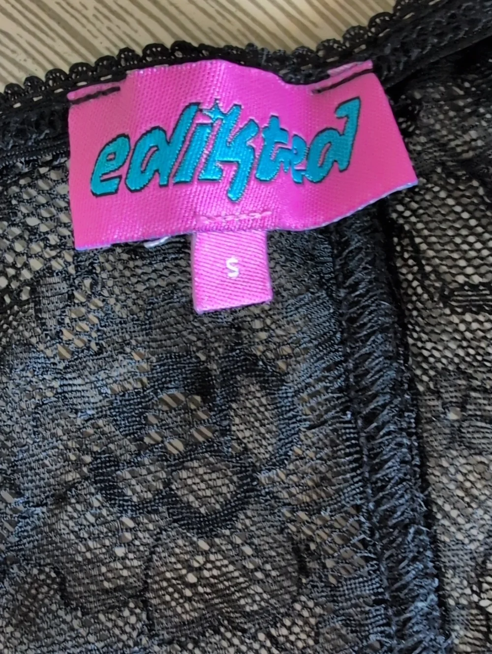 Edikted Black Lace Boned Bustier Corset Top - Small - Picture 7 of 9